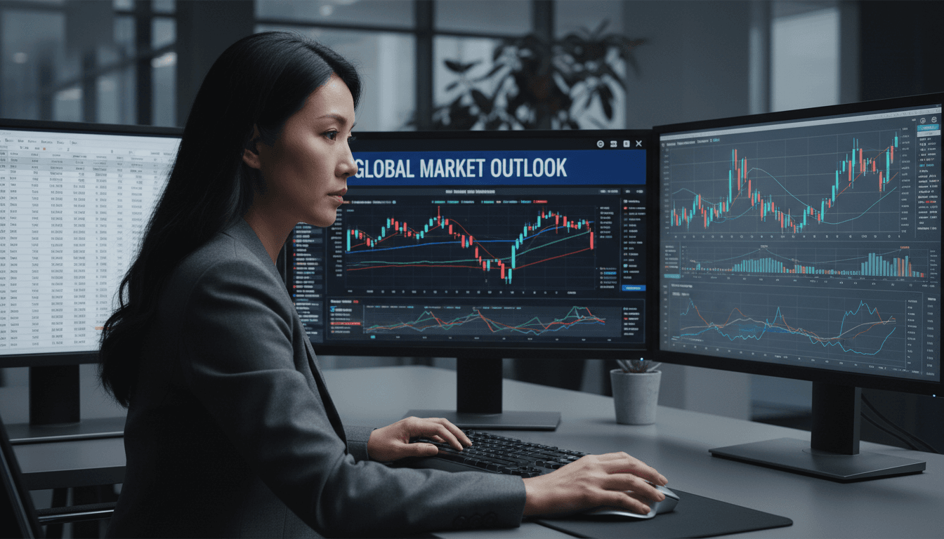 Financial advisor analyzing market data and sector insights